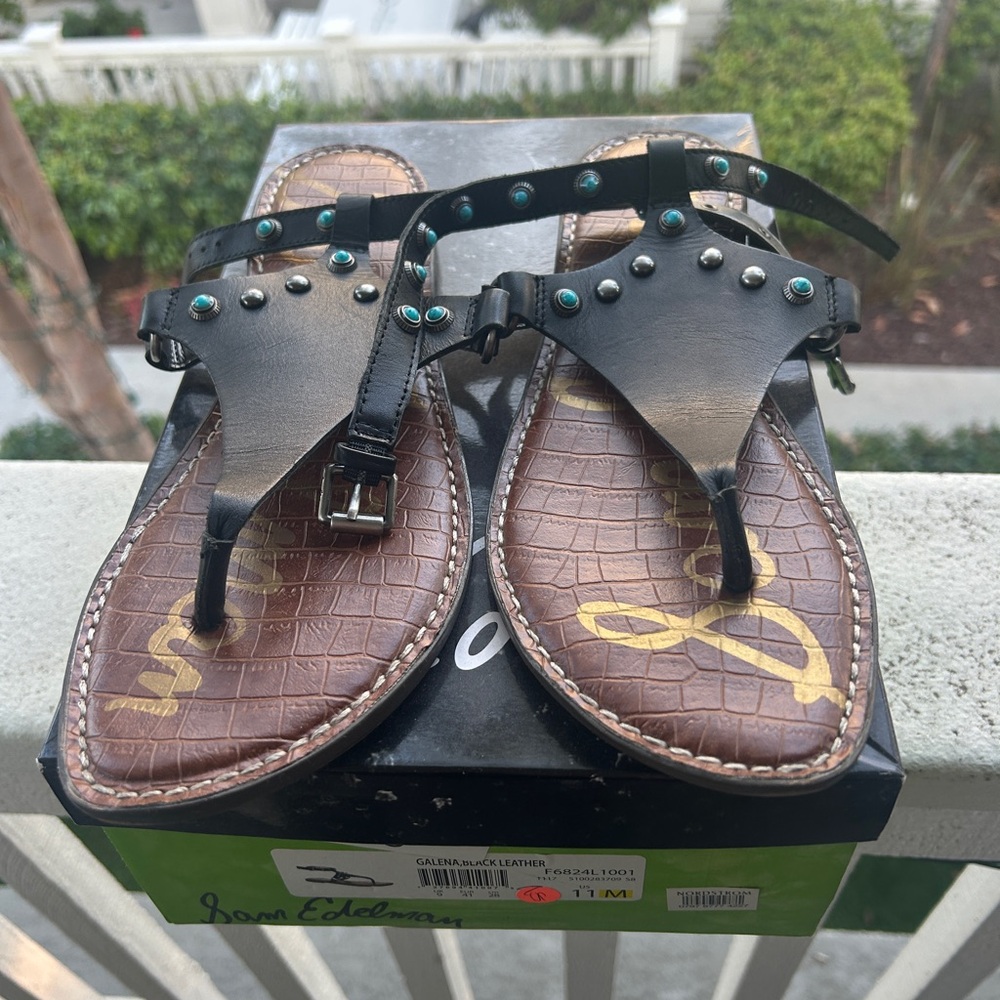 Sam Edelman Black Studded Sandals - 11